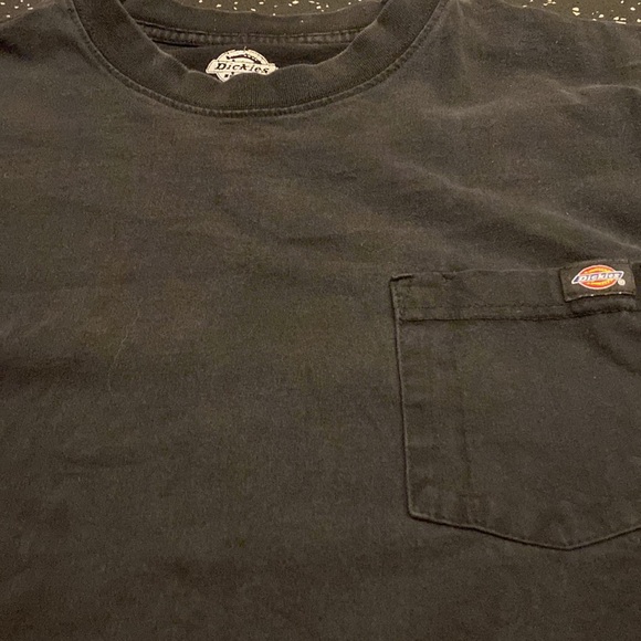Men’s Large Dickies Heavyweight Cotton Black Emblem Pocket T Shirt - Picture 3 of 6